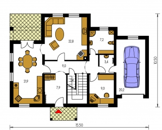 Mirror image | Floor plan of ground floor - PREMIER 191